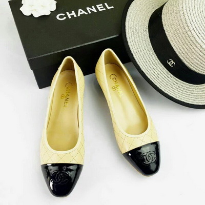 CHANEL Shallow mouth flat shoes Women--012